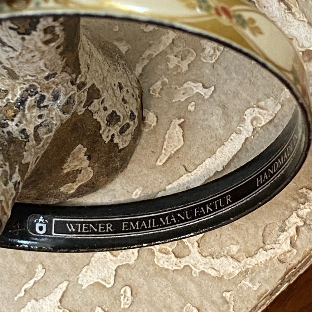 Michaela Frey Original Signed Cloisonné Bangle Bracelet & Brooch - Picture 9 of 14